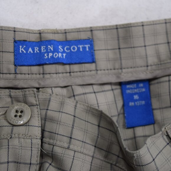 Karen Scott Women's Plus Women's MidRise Pull-On Shorts Size 16 Color Grey #0276 - Picture 2 of 6